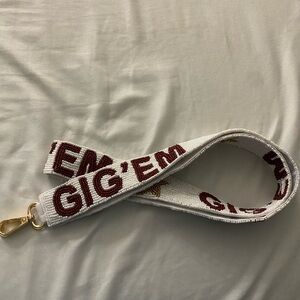 Texas A&M beaded purse strap